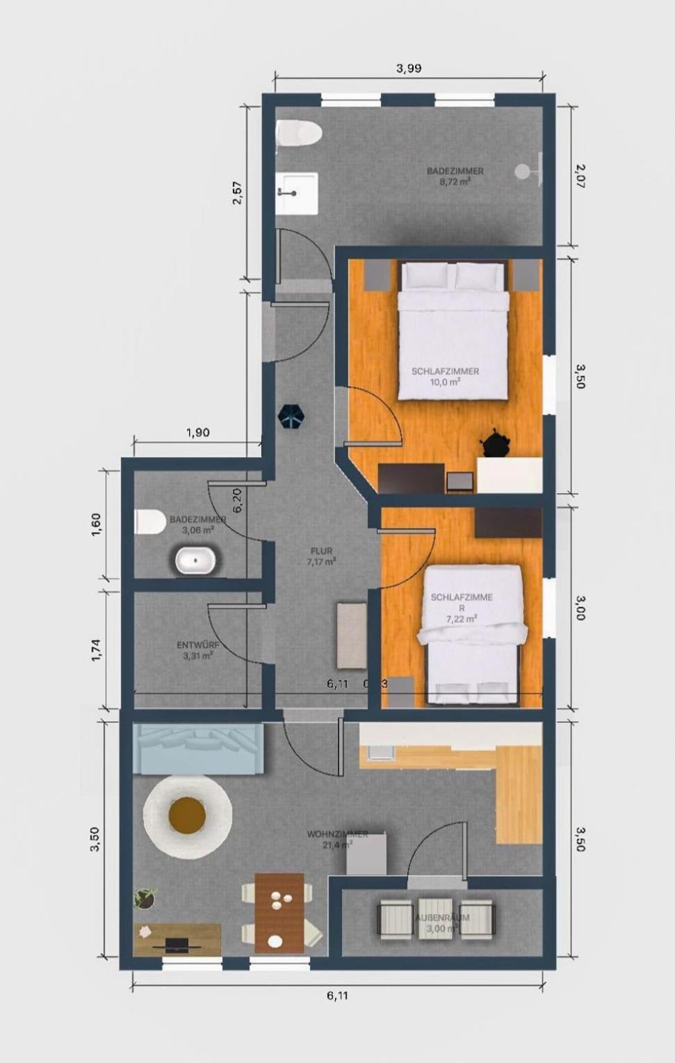 Exklusive Ferienwohnung In Lingen Holthausen 2Zim, 2Badez,Kueche,Balkon,Waschmaschine Exterior photo